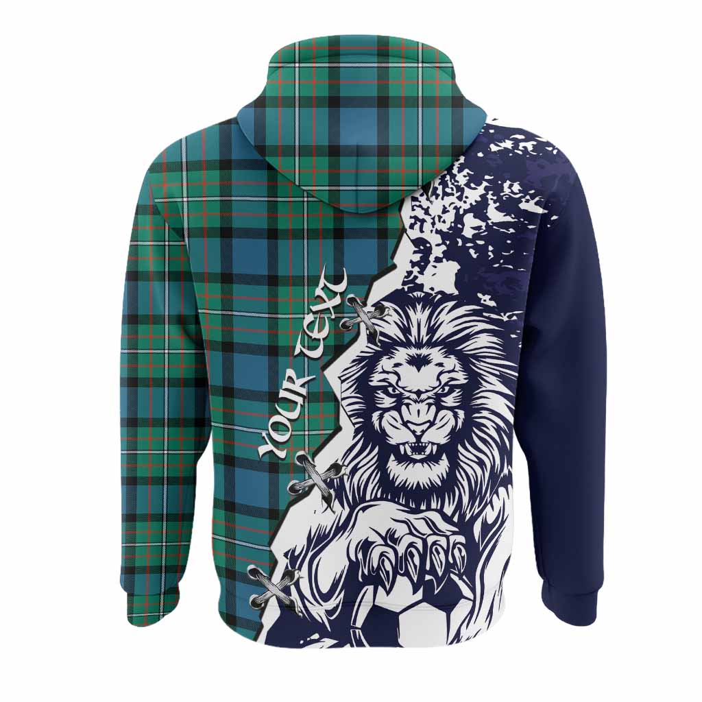 Ferguson (Fergusson) Tartan Scottish Hoodie Angry Lion With Soccer Ball Style