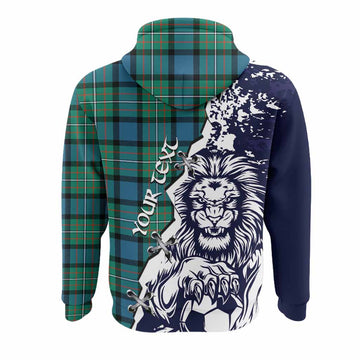 Ferguson (Fergusson) Tartan Scottish Hoodie Angry Lion With Soccer Ball Style