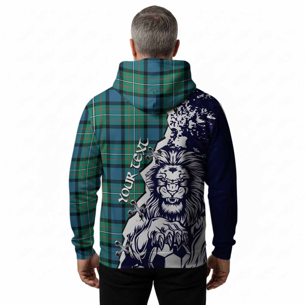 Ferguson (Fergusson) Tartan Scottish Hoodie Angry Lion With Soccer Ball Style