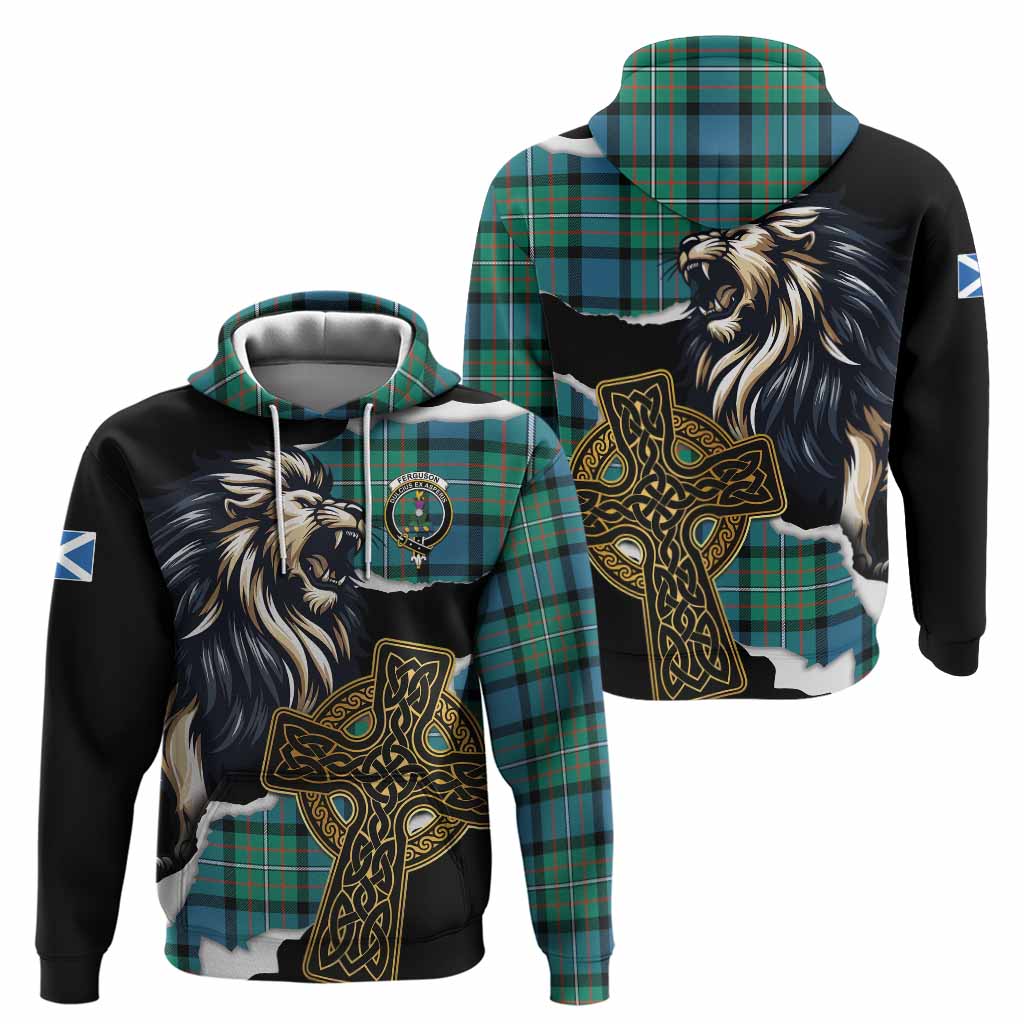 Ferguson (Fergusson) Tartan Scottish Hoodie Lion Celtic Heritage