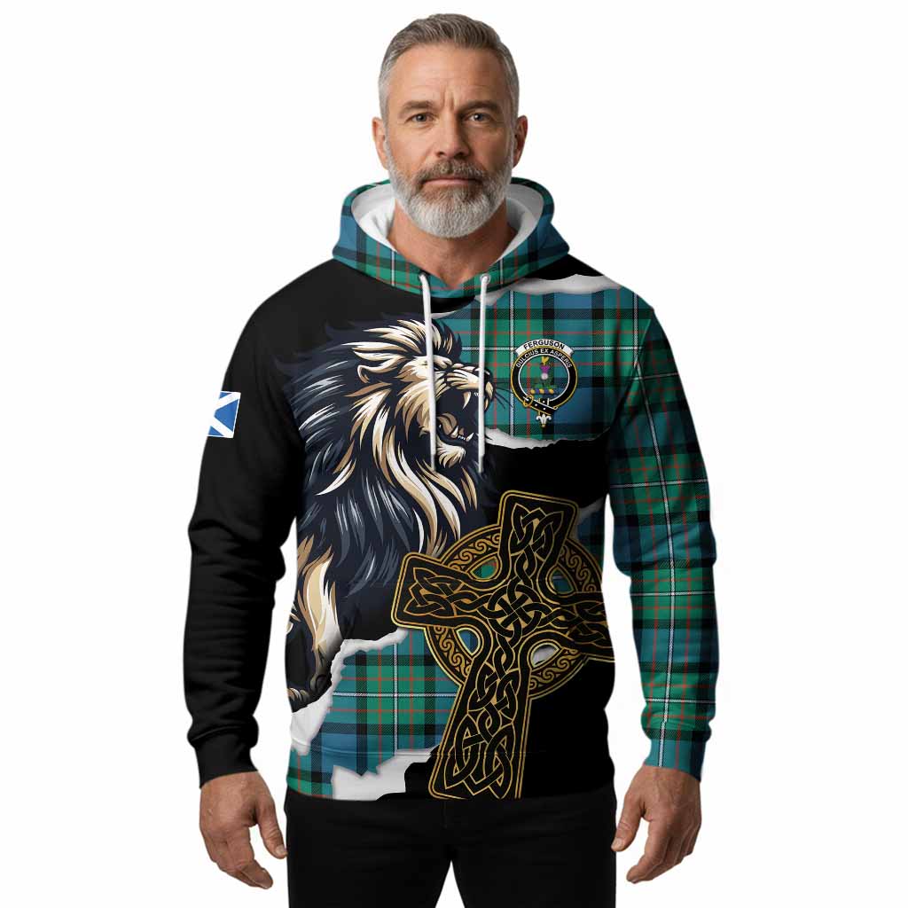 Ferguson (Fergusson) Tartan Scottish Hoodie Lion Celtic Heritage