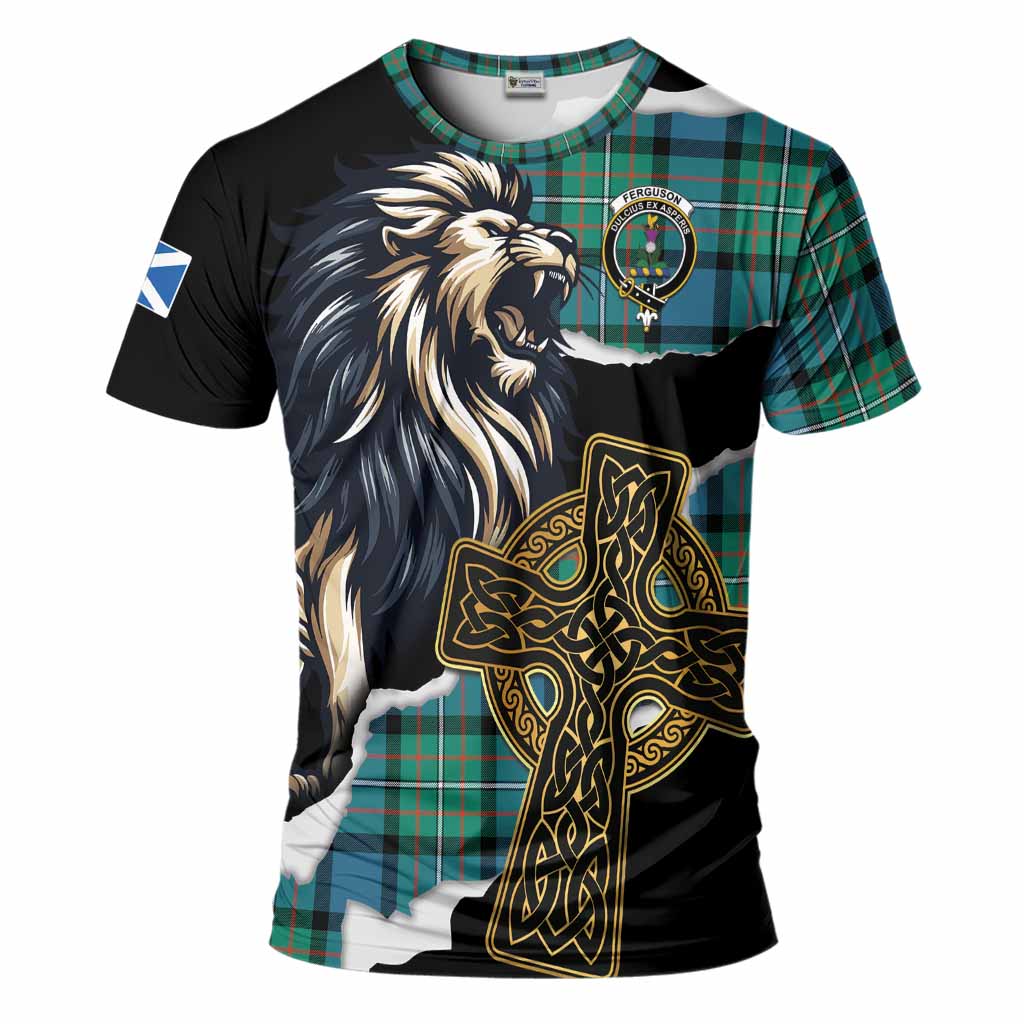 Ferguson (Fergusson) Tartan Scottish T-Shirt Lion Celtic Heritage
