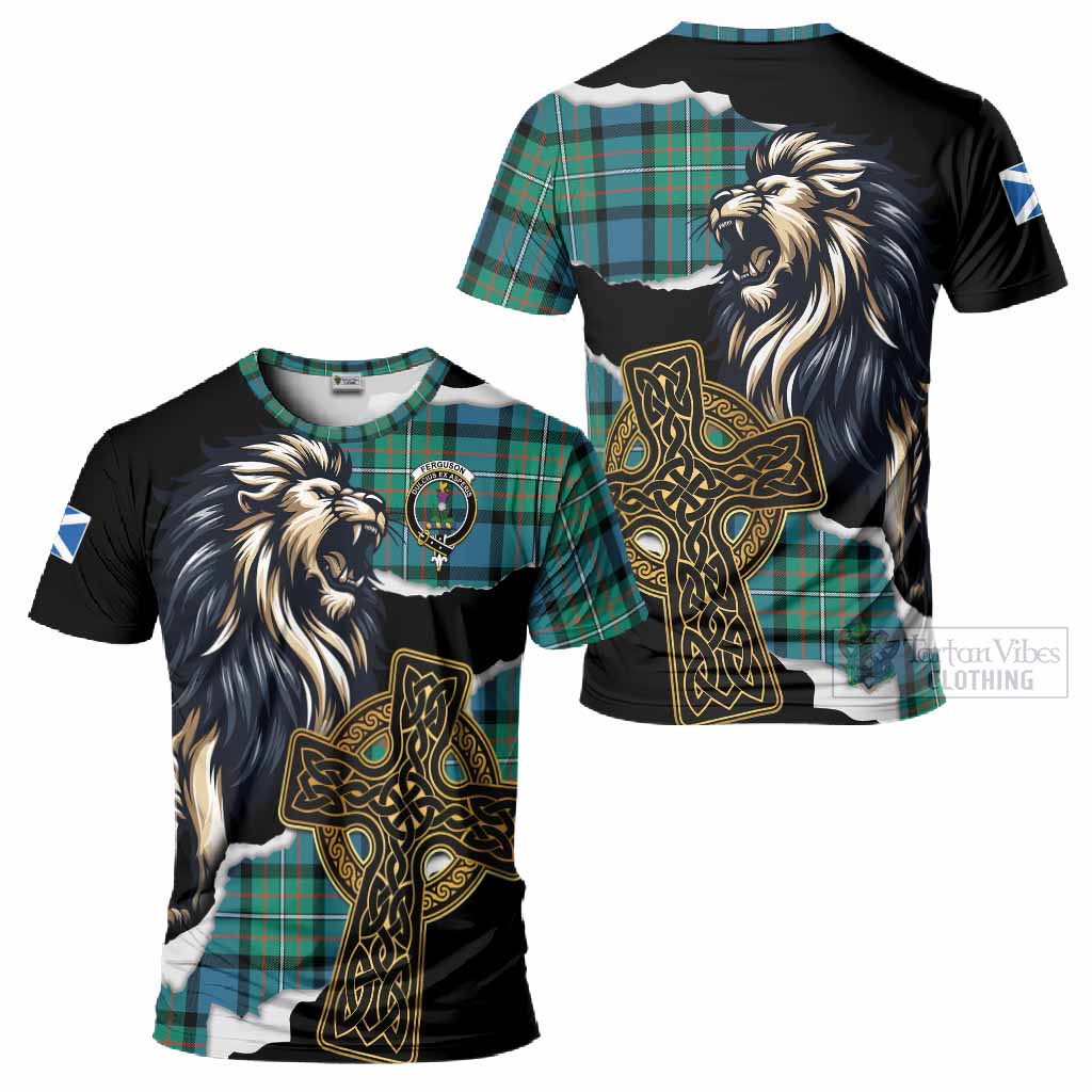 Ferguson (Fergusson) Tartan Scottish T-Shirt Lion Celtic Heritage