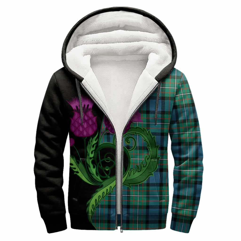 Ferguson (Fergusson) Tartan Sherpa Hoodie Traditional Scottish Thistle