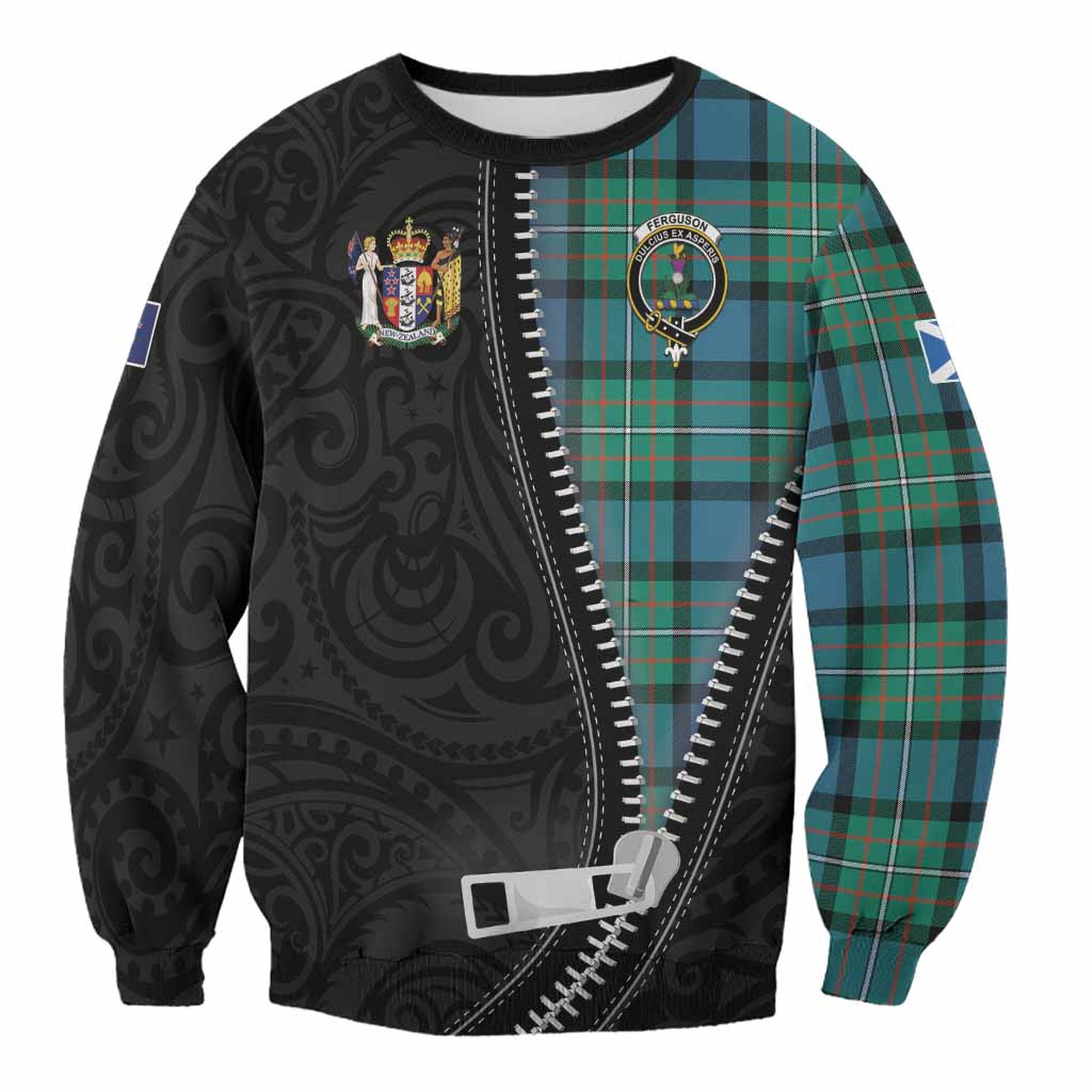 Ferguson (Fergusson) Tartan Sweatshirt New Zealand Pattern Unique Zipper Stylized