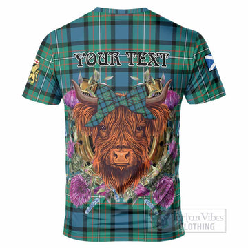 Ferguson (Fergusson) Tartan T-Shirt Scottish Thistle Heilan Coo