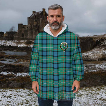 Ferguson (Fergusson) Tartan Wearable Blanket with Family Crest - Tartan Vibes Clothing