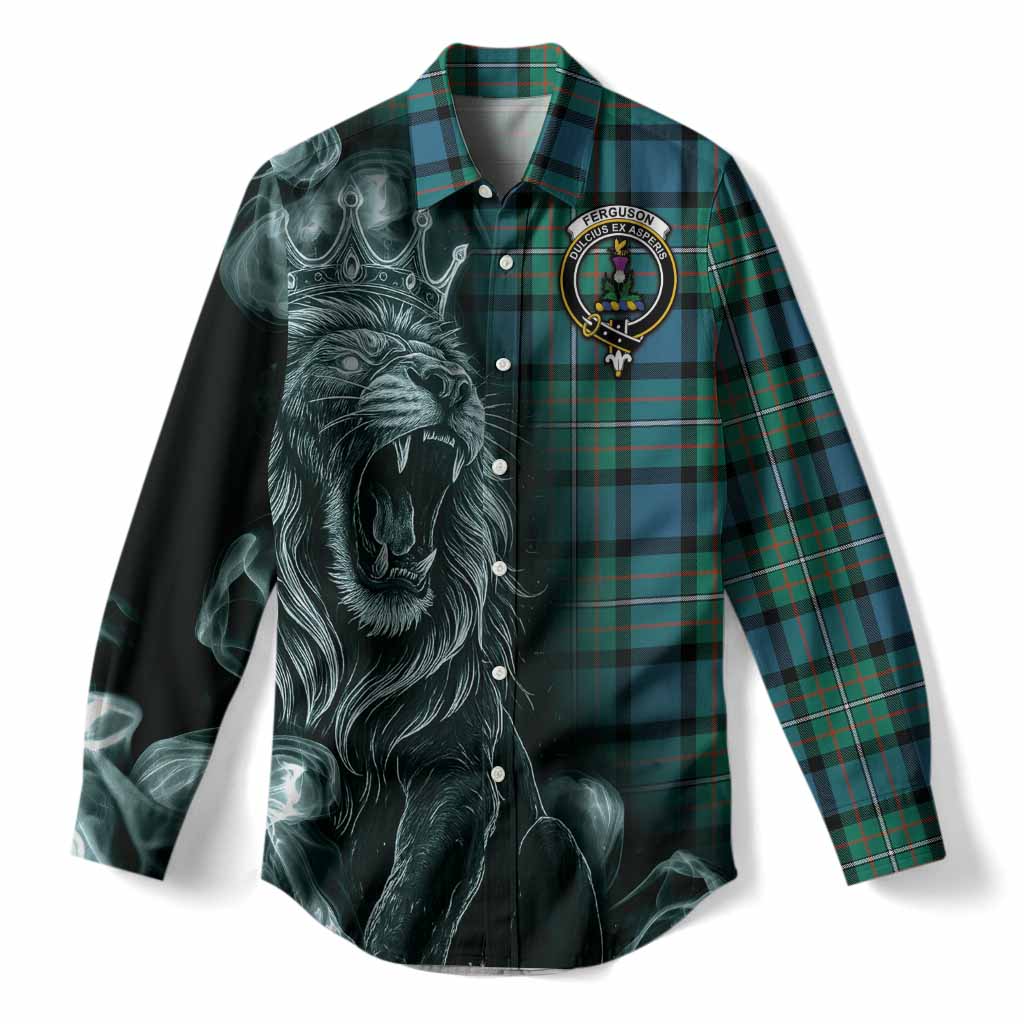Ferguson (Fergusson) Tartan Women Casual Shirt Roaring Lion Heritage