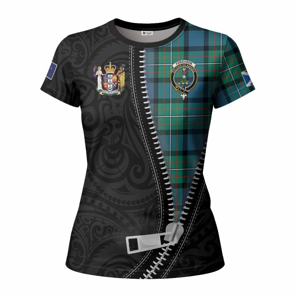 Ferguson (Fergusson) Tartan Women T shirt New Zealand Pattern Unique Zipper Stylized