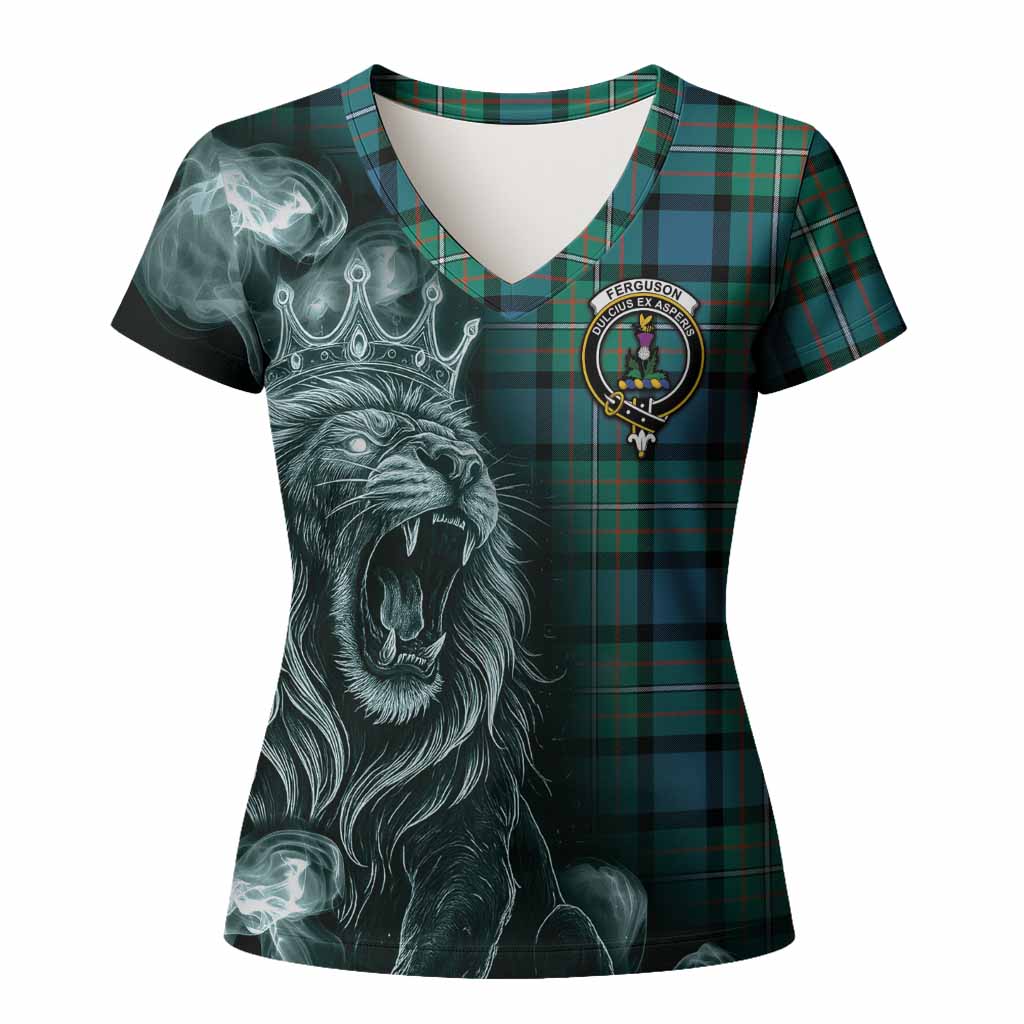 Ferguson (Fergusson) Tartan Women T shirt Roaring Lion Heritage