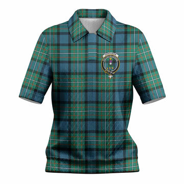 Ferguson (Fergusson) Tartan Women’s Polo Sweater Top with Family Crest