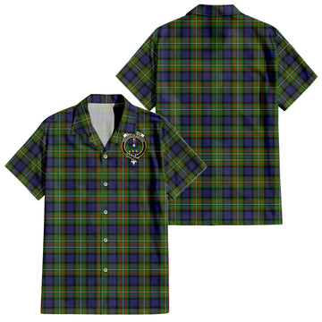 ferguson-modern-tartan-short-sleeve-button-down-shirt-with-family-crest