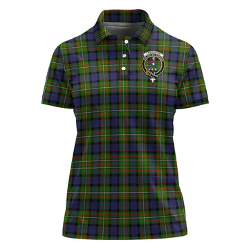 ferguson-modern-tartan-polo-shirt-with-family-crest-for-women