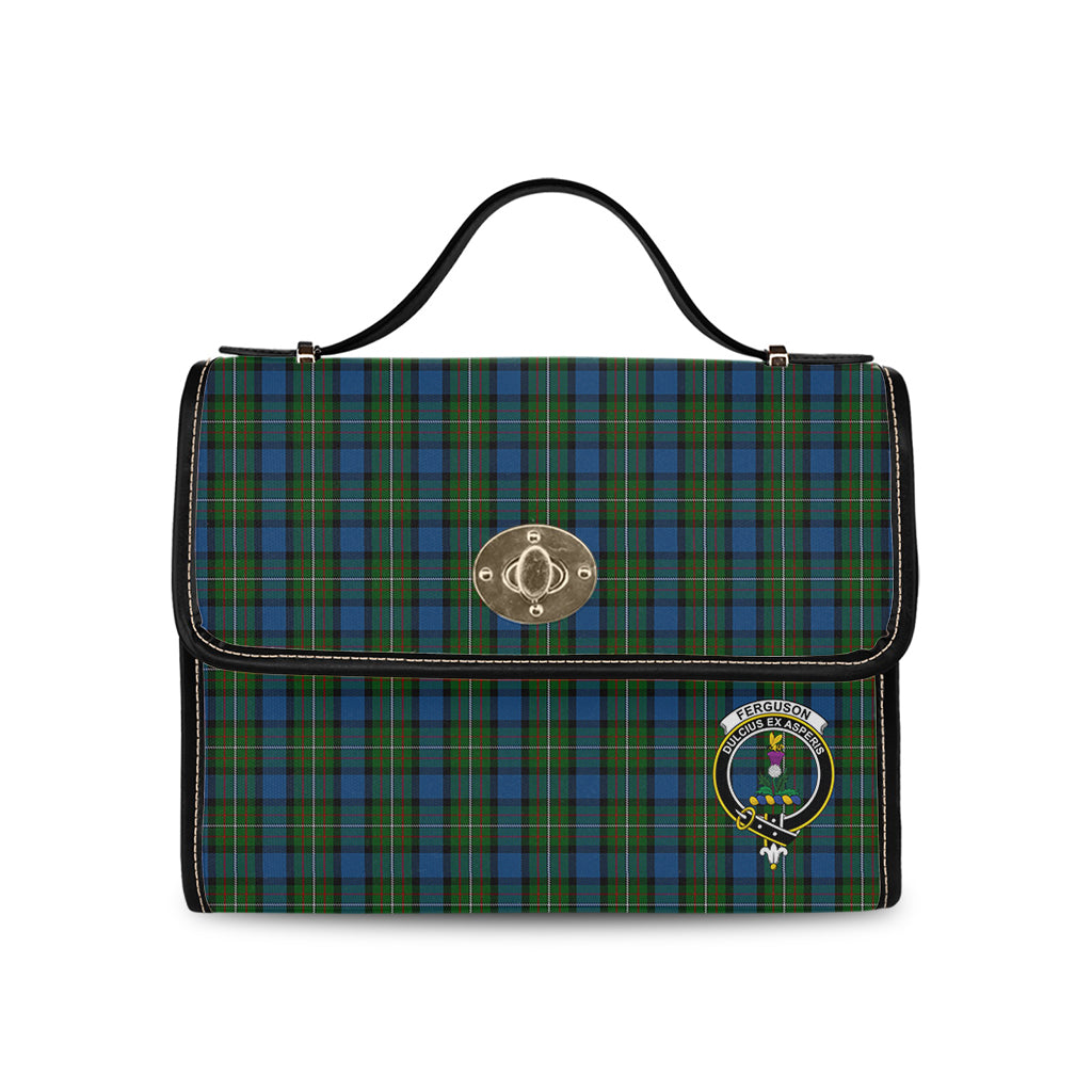 ferguson-of-atholl-tartan-leather-strap-waterproof-canvas-bag-with-family-crest