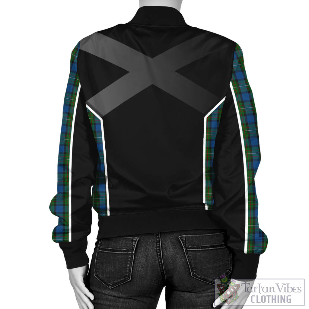 Tartan Vibes Clothing Ferguson of Atholl Tartan Bomber Jacket with Family Crest and Scottish Thistle Vibes Sport Style