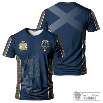 Ferguson Weathered Tartan T-Shirt with Family Crest and Scottish Thistle Vibes Sport Style