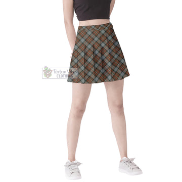 Ferguson Weathered Tartan Women's Plated Mini Skirt