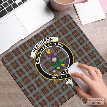 Ferguson Weathered Tartan Mouse Pad with Family Crest