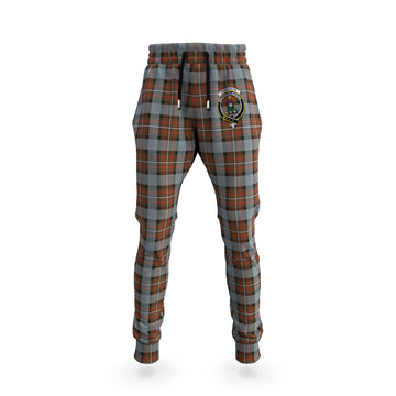 Ferguson Weathered Tartan Joggers Pants with Family Crest