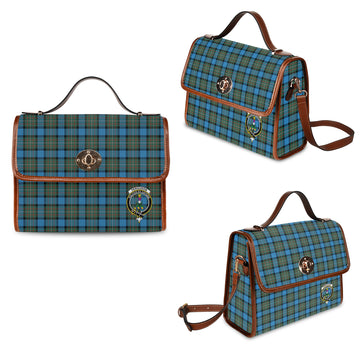 fergusson-ancient-tartan-leather-strap-waterproof-canvas-bag-with-family-crest