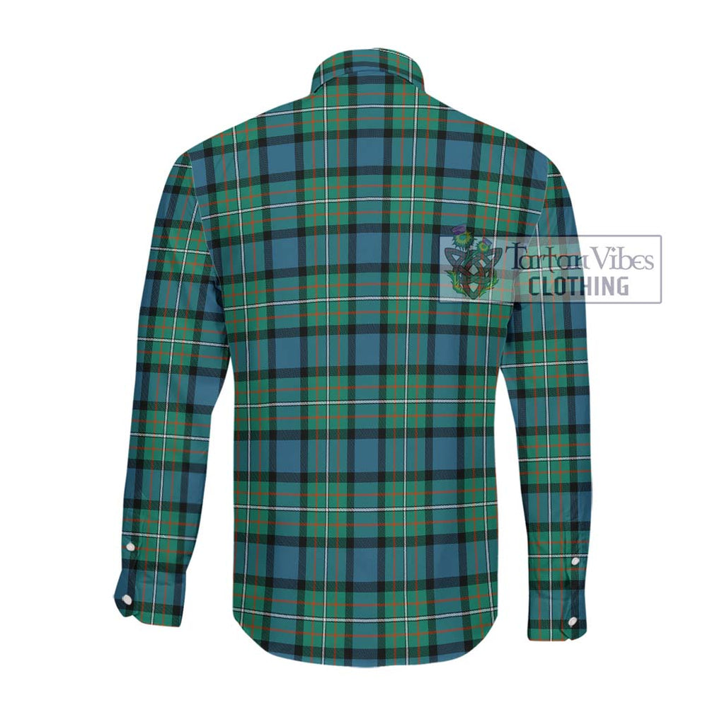 Tartan Vibes Clothing Fergusson Ancient #2 Tartan Long Sleeve Button Shirt with Family Crest DNA In Me Style