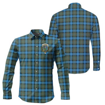 Fergusson Ancient Tartan Long Sleeve Button Up Shirt with Family Crest