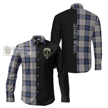 Fergusson Dress Tartan Long Sleeve Button Shirt with Family Crest and Half Of Me Style Men's Shirt S - Tartanvibesclothing Shop