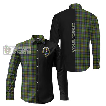 Fergusson Modern Tartan Long Sleeve Button Shirt with Family Crest and Half Of Me Style Men's Shirt S - Tartanvibesclothing Shop
