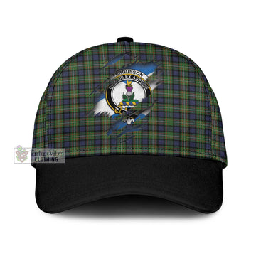 Tartan Vibes Clothing Fergusson Modern Tartan Classic Cap with Family Crest In Me Style