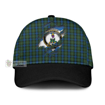 Tartan Vibes Clothing Fergusson of Atholl Tartan Classic Cap with Family Crest In Me Style