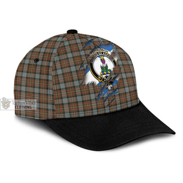 Tartan Vibes Clothing Fergusson Weathered Tartan Classic Cap with Family Crest In Me Style