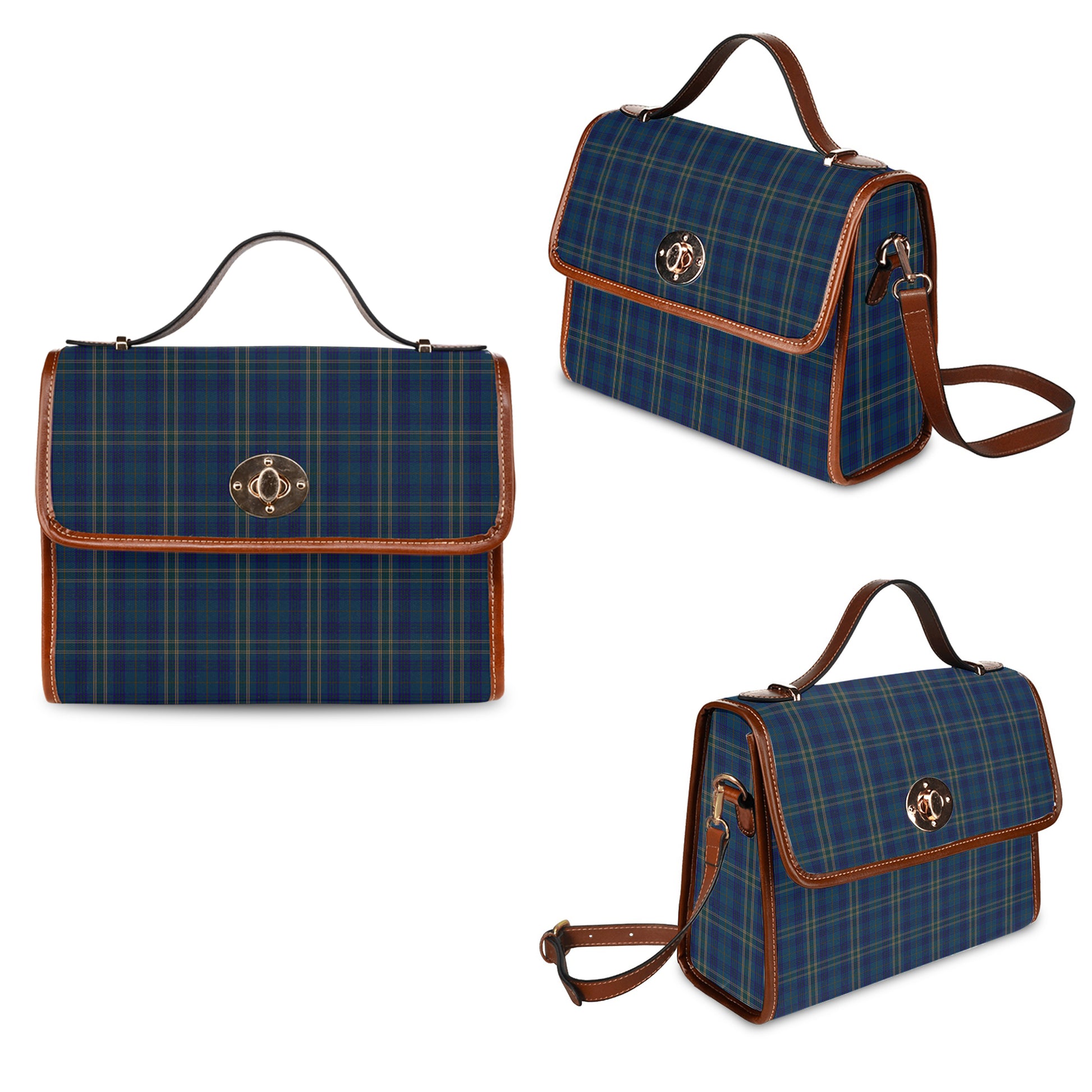 fermanagh-tartan-leather-strap-waterproof-canvas-bag