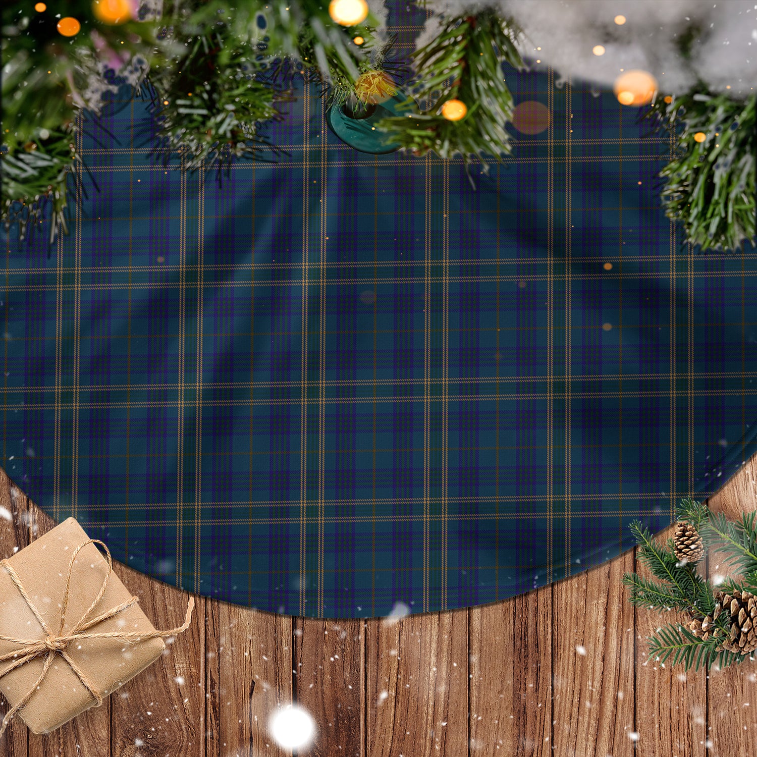Fermanagh County Ireland Tartan Christmas Tree Skirt - Tartanvibesclothing