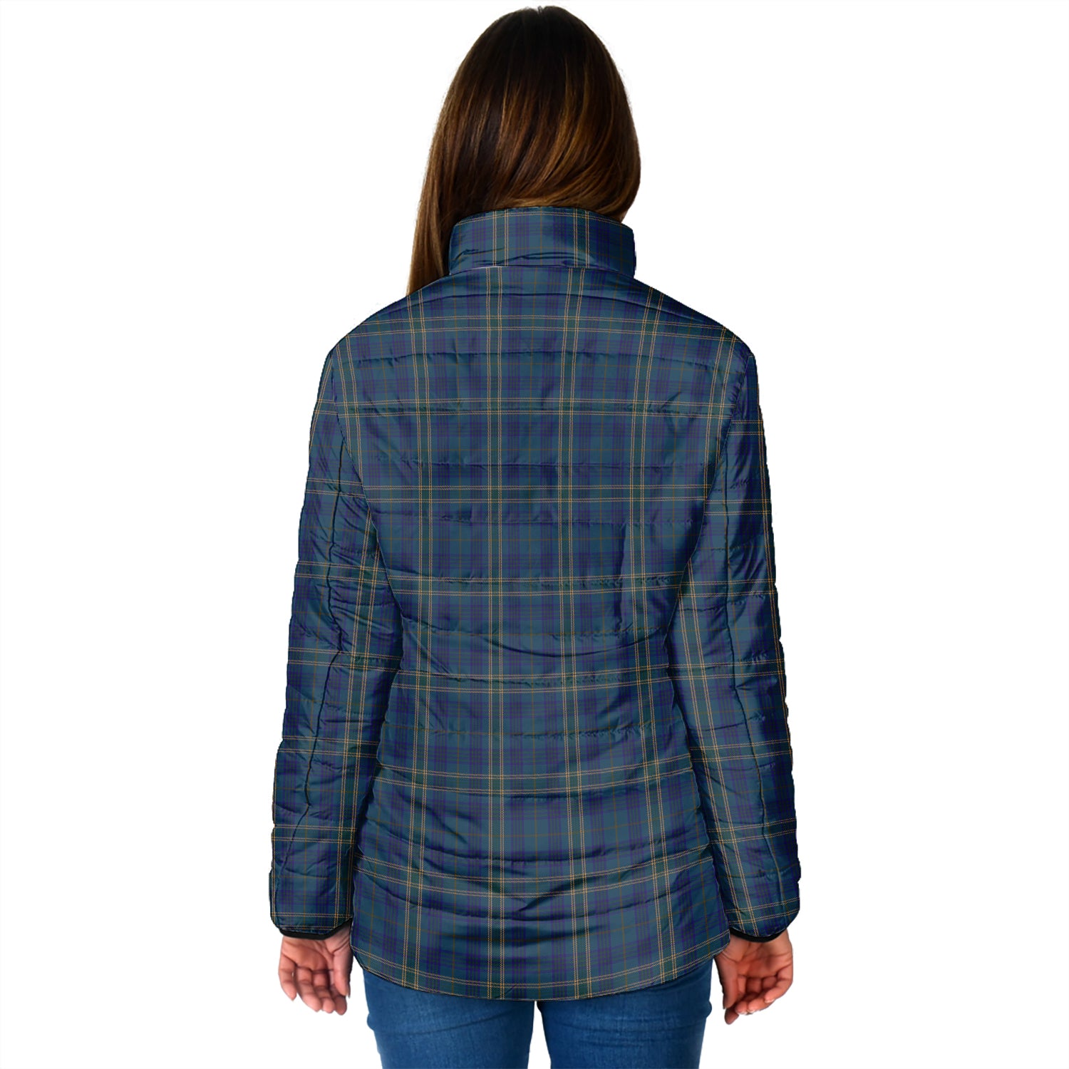 Fermanagh County Ireland Tartan Padded Jacket - Tartan Vibes Clothing