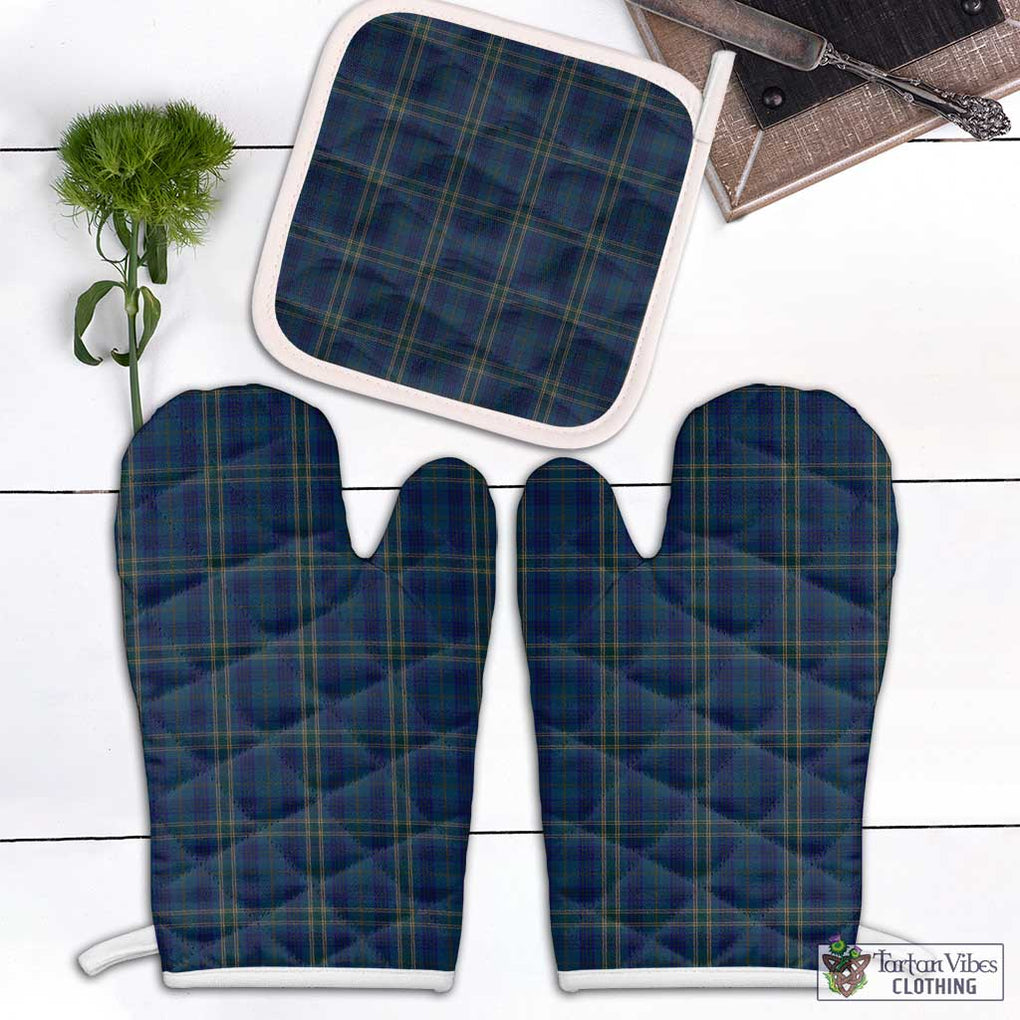 Fermanagh County Ireland Tartan Combo Oven Mitt & Pot-Holder Combo 1 Oven Mitt & 1 Pot-Holder White - Tartan Vibes Clothing