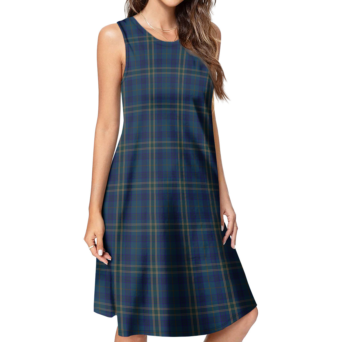 Fermanagh County Ireland Tartan Womens Casual Dresses - Tartanvibesclothing