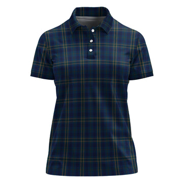 Fermanagh County Ireland Tartan Polo Shirt For Women