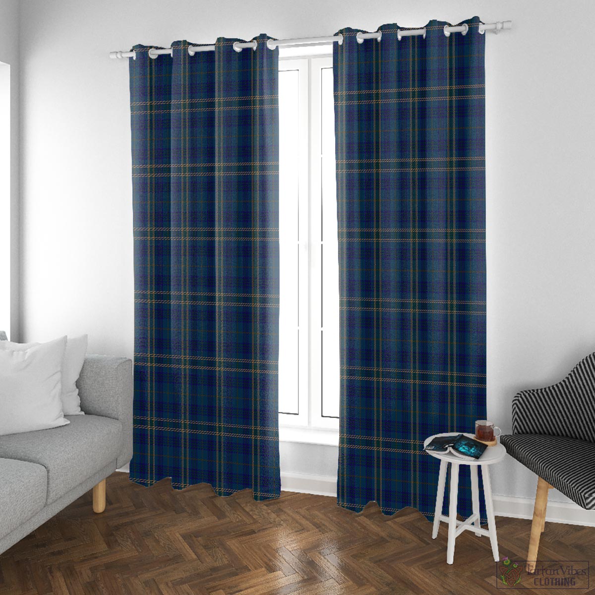 Fermanagh County Ireland Tartan Window Curtain