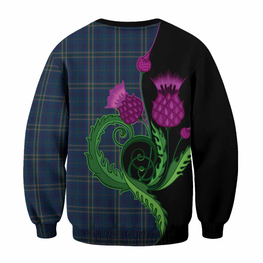 Fermanagh County Ireland Tartan Sweatshirt Traditional Scottish Thistle
