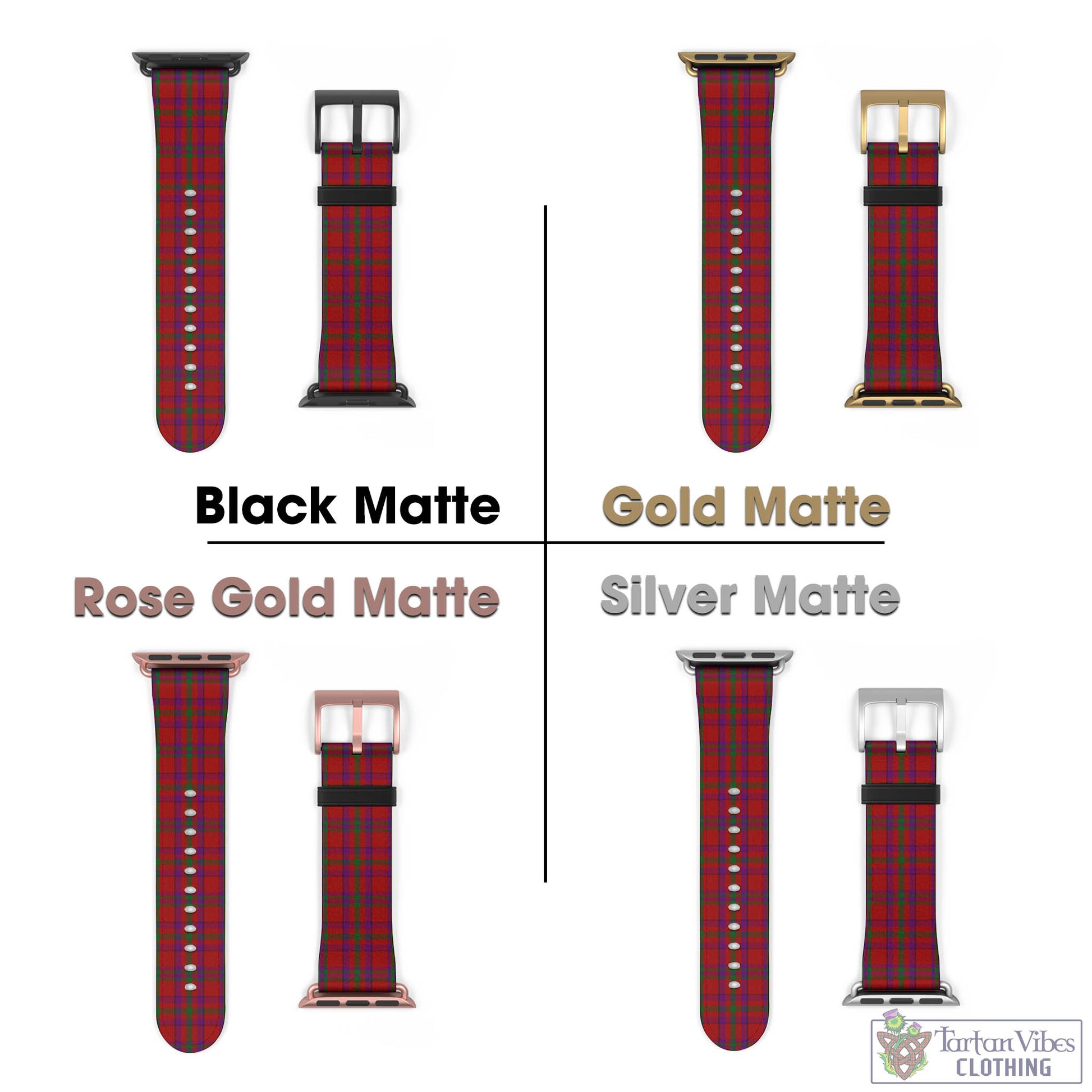 Fiddes Tartan Watch Band 42 - 45 mm - Tartan Vibes Clothing