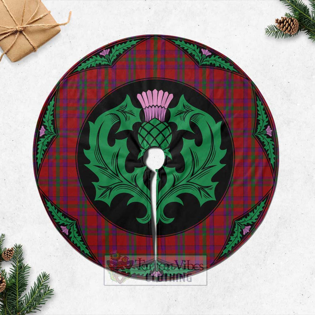 Fiddes Tartan Christmas Tree Skirt Scottish Thistle Style Casual Tree Skirts - Tartan Vibes Clothing