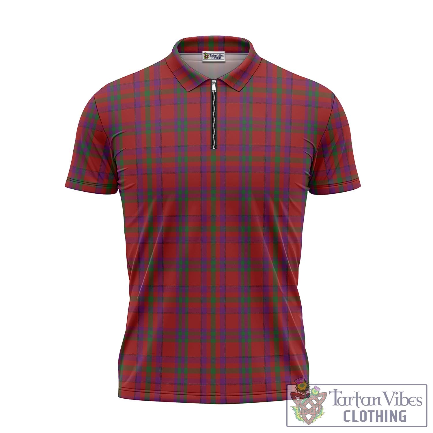 Fiddes Tartan Zipper Polo Shirt - Tartan Vibes Clothing