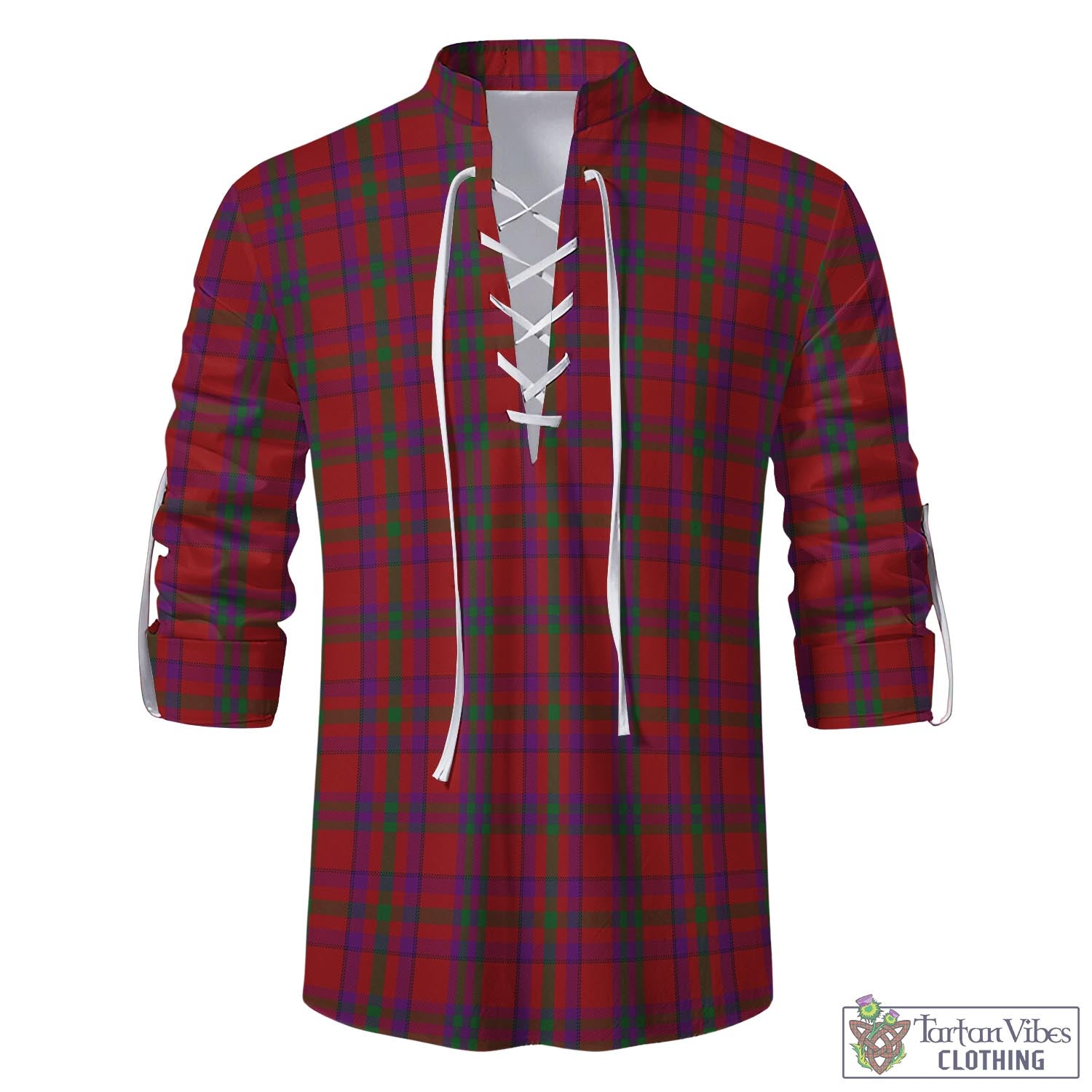 Fiddes Tartan Men's Scottish Traditional Jacobite Ghillie Kilt Shirt - Tartan Vibes Clothing