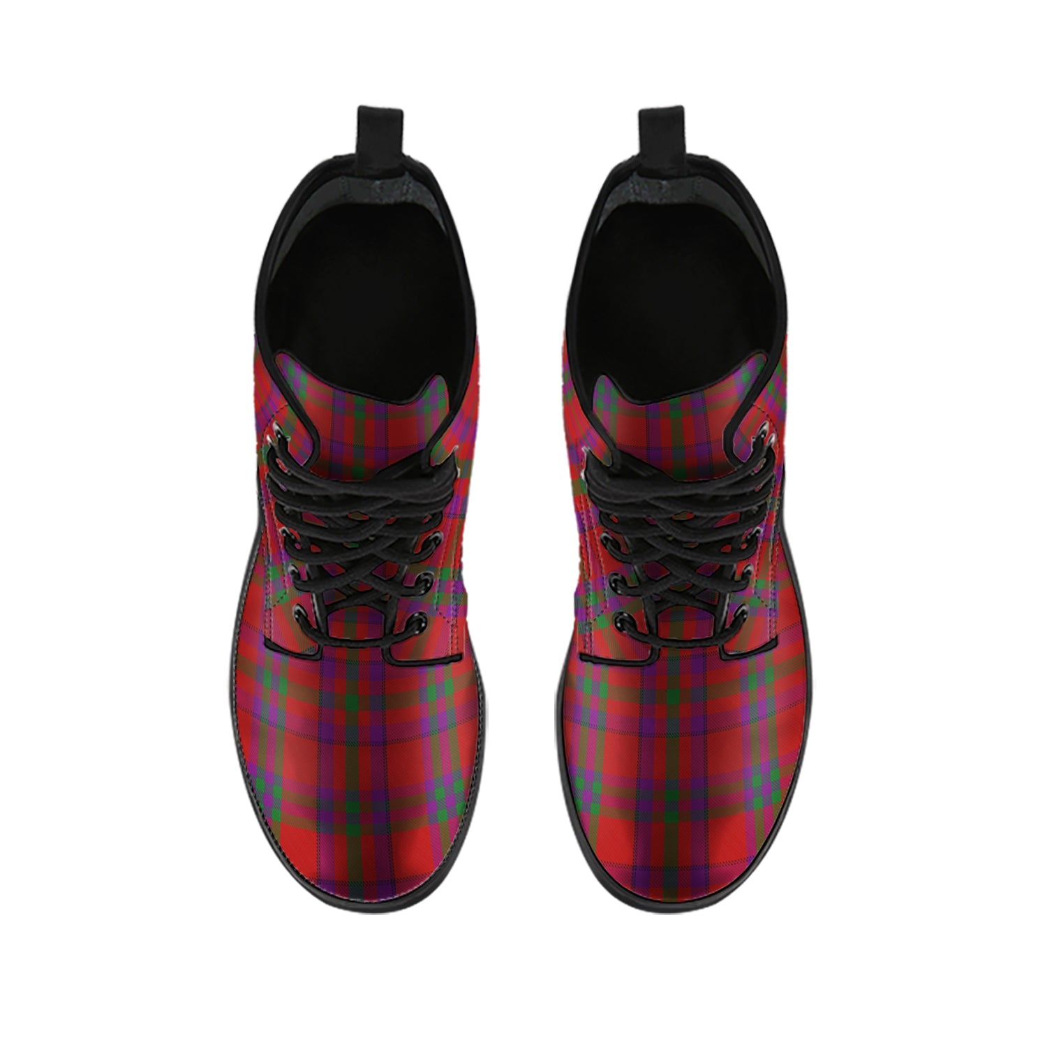 Fiddes Tartan Leather Boots - Tartan Vibes Clothing