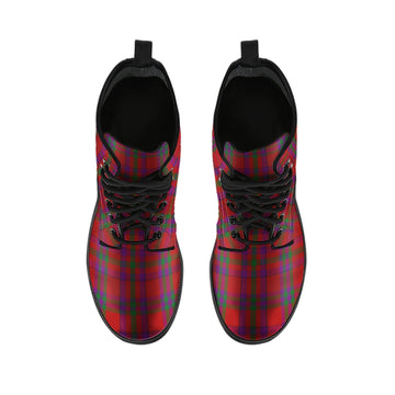 Fiddes Tartan Leather Boots - Tartan Vibes Clothing