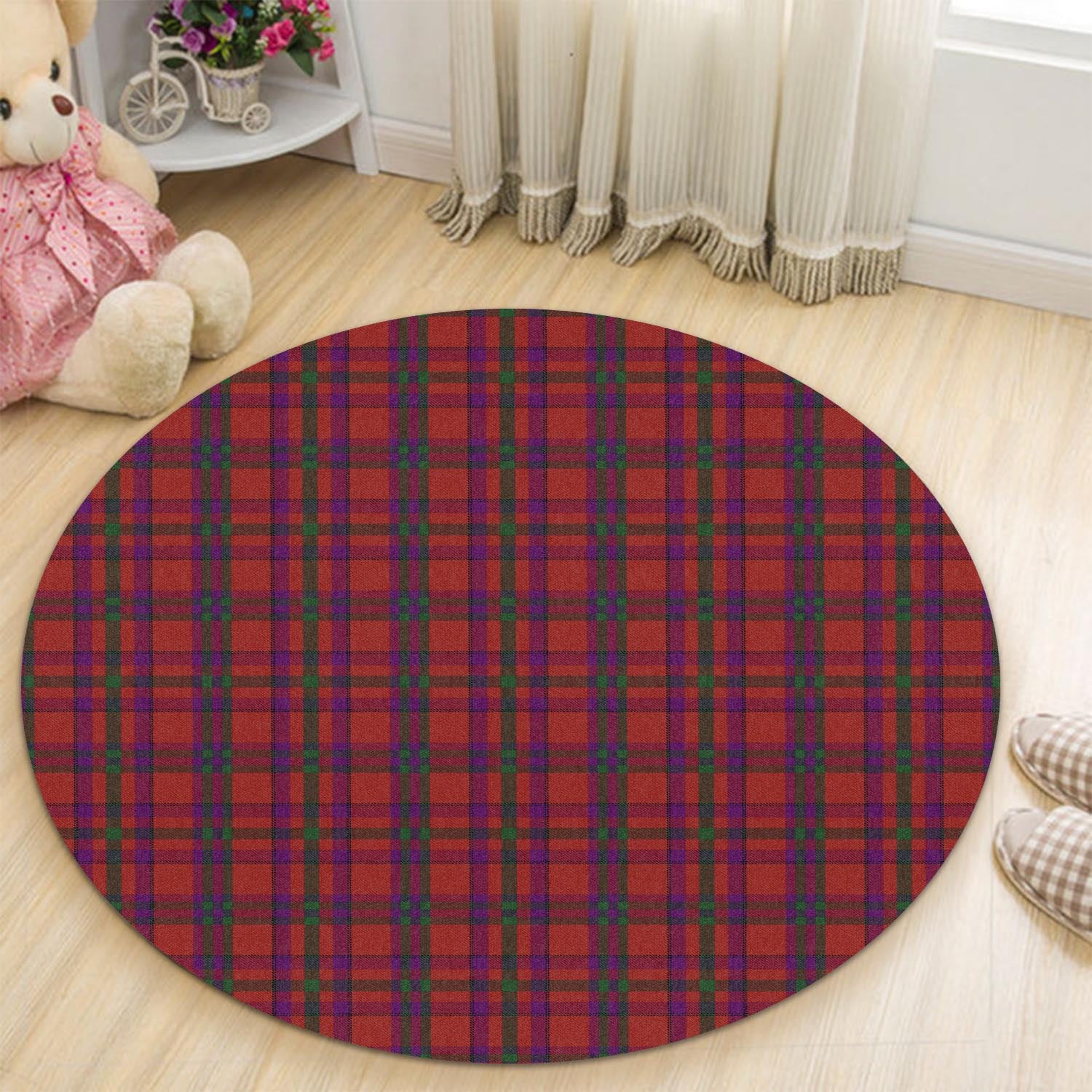 Fiddes Tartan Round Rug - Tartan Vibes Clothing