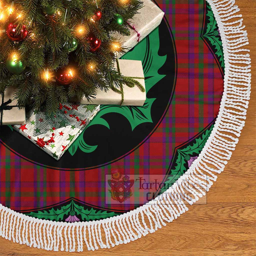 Fiddes Tartan Christmas Tree Skirt Scottish Thistle Style - Tartan Vibes Clothing