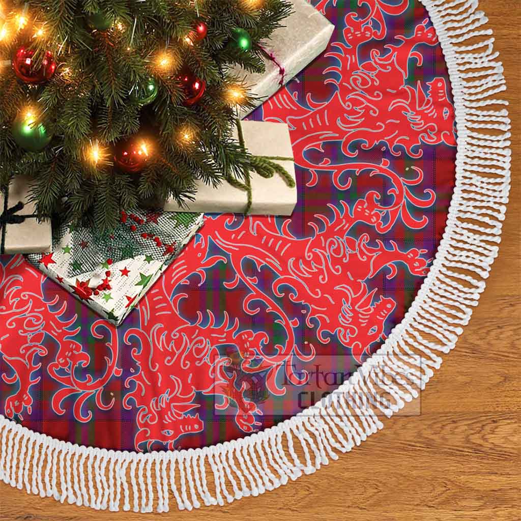 Fiddes Tartan Christmas Tree Skirt Lion Rampant Style - Tartan Vibes Clothing