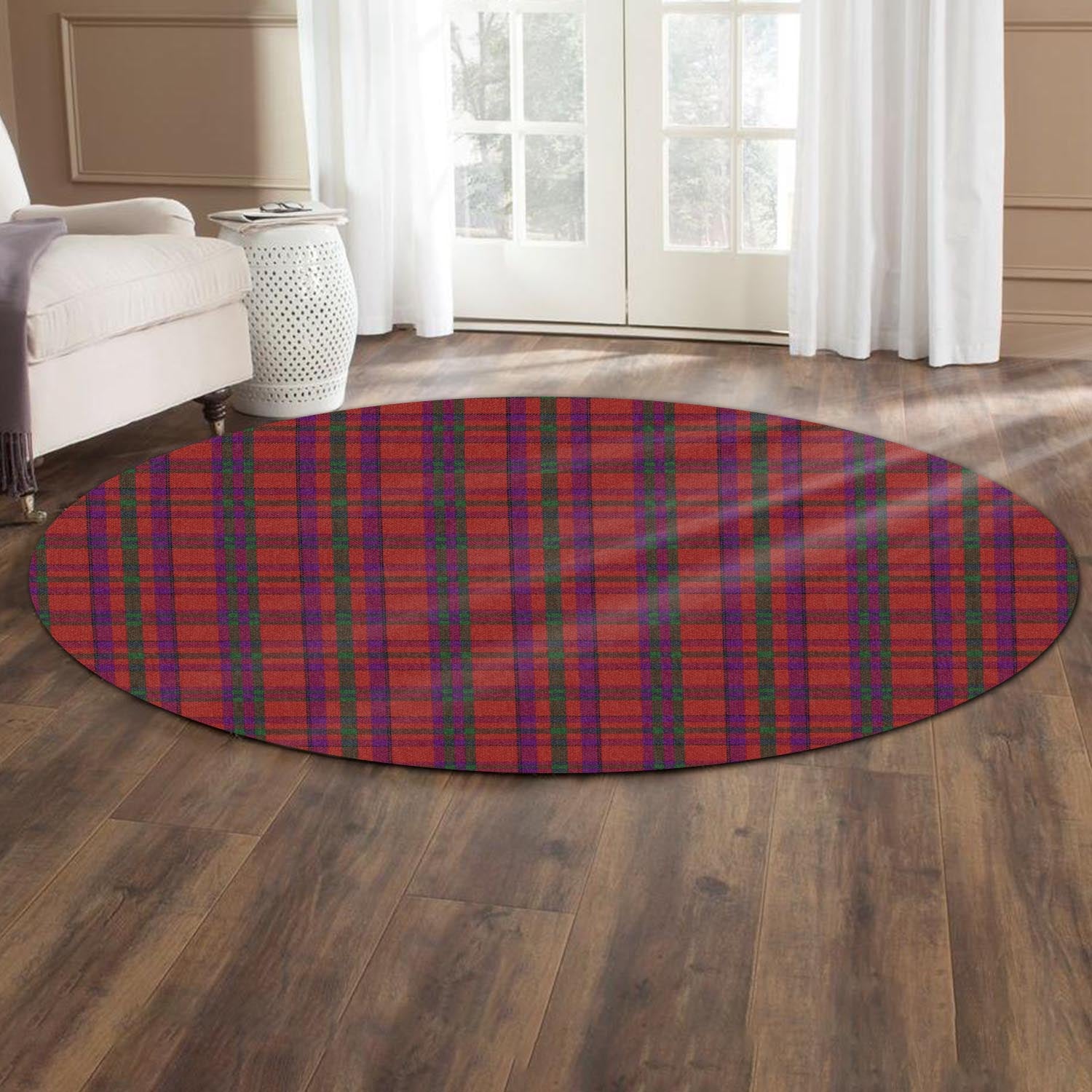 Fiddes Tartan Round Rug - Tartan Vibes Clothing