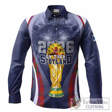 Fiddes Scotland Football Tartan Long Sleeve Button Shirts Scotland On Tour Trophy Style